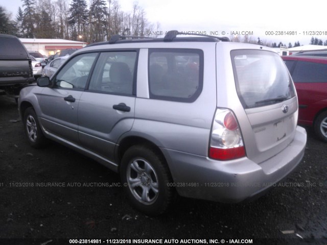 JF1SG63696H756482 - 2006 SUBARU FORESTER 2.5X SILVER photo 3