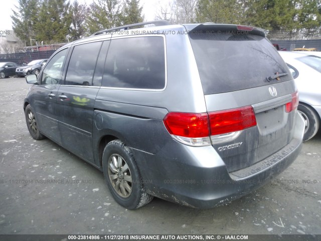 5FNRL38749B021398 - 2009 HONDA ODYSSEY EXL GRAY photo 3