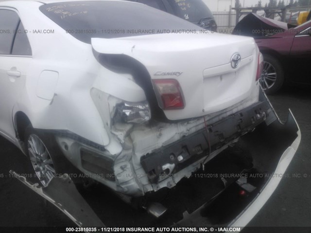 4T1BK46K08U571555 - 2008 TOYOTA CAMRY LE/XLE/SE WHITE photo 6