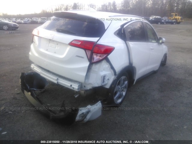 3CZRU6H72HM722864 - 2017 HONDA HR-V EXL WHITE photo 4