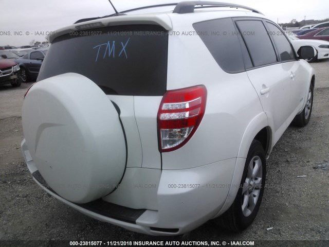 2T3ZF31V49W006054 - 2009 TOYOTA RAV4 LIMITED WHITE photo 4