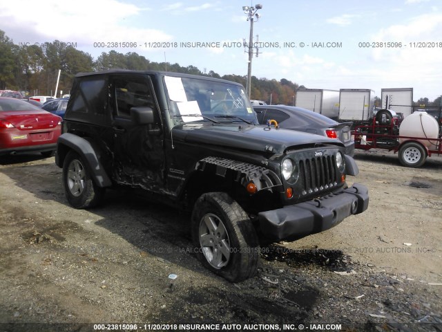 1J4GA2D14BL544717 - 2011 JEEP WRANGLER SPORT GREEN photo 1