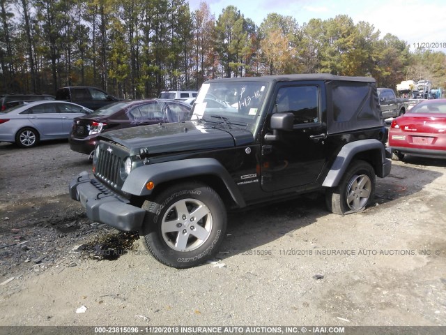 1J4GA2D14BL544717 - 2011 JEEP WRANGLER SPORT GREEN photo 2