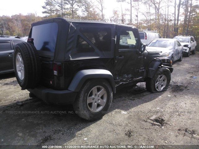 1J4GA2D14BL544717 - 2011 JEEP WRANGLER SPORT GREEN photo 4