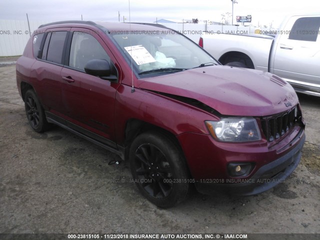 1C4NJCBA3FD335426 - 2015 JEEP COMPASS SPORT MAROON photo 1