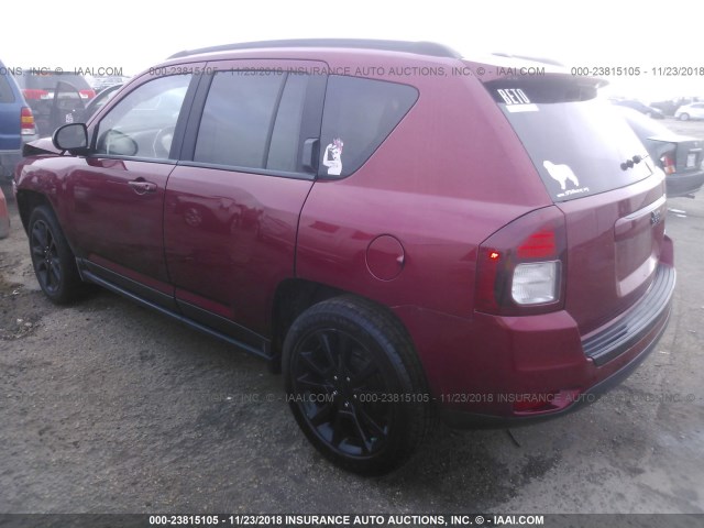 1C4NJCBA3FD335426 - 2015 JEEP COMPASS SPORT MAROON photo 3