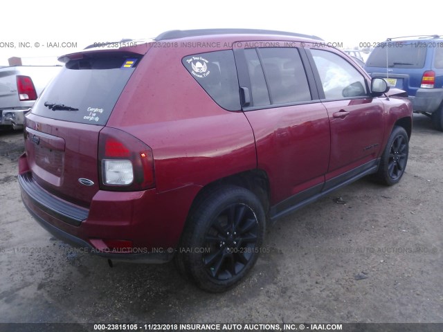 1C4NJCBA3FD335426 - 2015 JEEP COMPASS SPORT MAROON photo 4