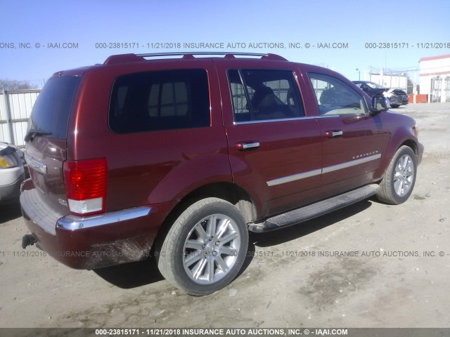 1A8HX58217F515414 - 2007 CHRYSLER ASPEN LIMITED BURGUNDY photo 4