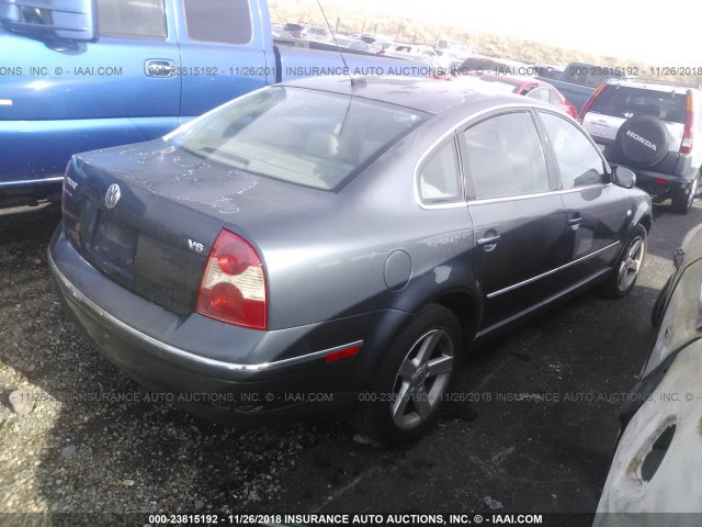 WVWRH63B54P100088 - 2004 VOLKSWAGEN PASSAT GLX GRAY photo 4