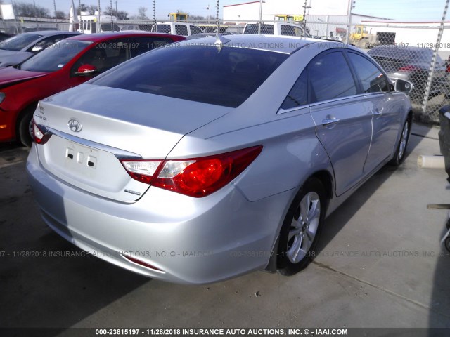 5NPEC4AC1BH128914 - 2011 HYUNDAI SONATA SE/LIMITED SILVER photo 4