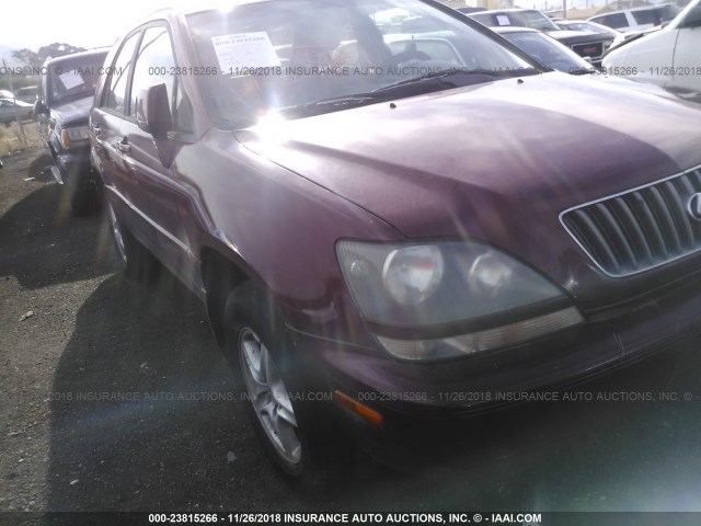 JT6HF10UXX0016945 - 1999 LEXUS RX 300 RED photo 1