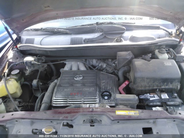 JT6HF10UXX0016945 - 1999 LEXUS RX 300 RED photo 10