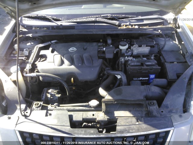 3N1AB61E18L648752 - 2008 NISSAN SENTRA 2.0/2.0S/2.0SL SILVER photo 10