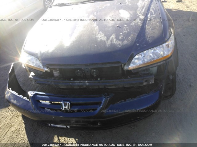 1HGCF86692A107178 - 2002 HONDA ACCORD VALUE BLUE photo 6