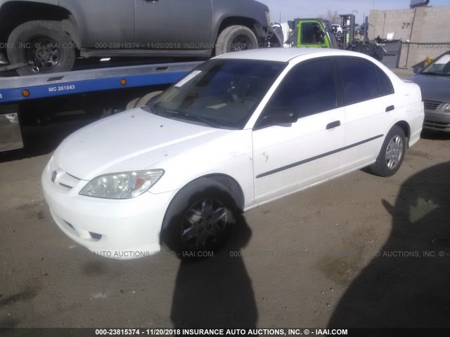 2HGES16395H559705 - 2005 HONDA CIVIC DX VP 白色 照片 2