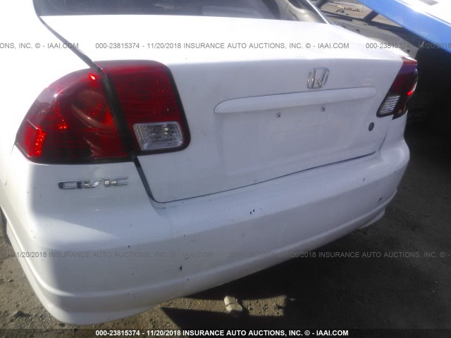 2HGES16395H559705 - 2005 HONDA CIVIC DX VP 白色 照片 6