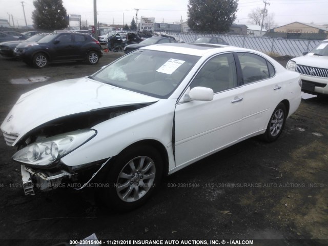 JTHBF30G736006755 - 2003 LEXUS ES 300 WHITE photo 2