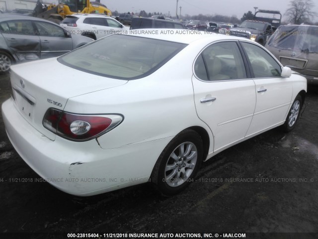 JTHBF30G736006755 - 2003 LEXUS ES 300 WHITE photo 4