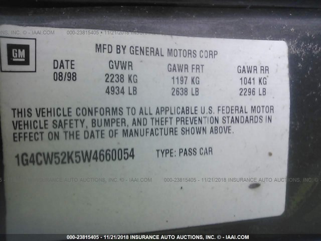 1G4CW54K724138954 - 2002 BUICK PARK AVENUE  Pewter photo 9