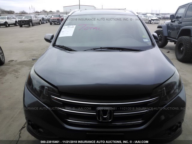 2HKRM3H70DH509710 - 2013 HONDA CR-V EXL GRAY photo 6