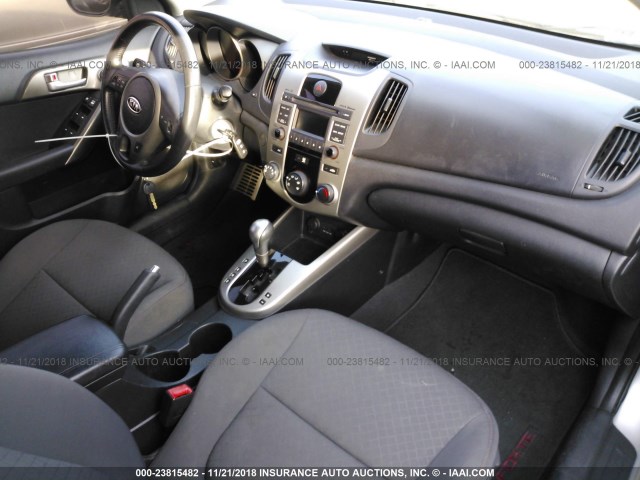 KNAFW4A3XA5066078 - 2010 KIA FORTE SX SILVER photo 5