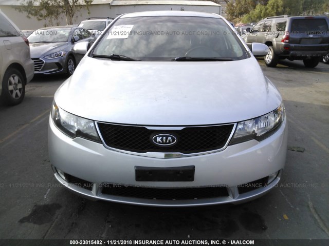 KNAFW4A3XA5066078 - 2010 KIA FORTE SX SILVER photo 6