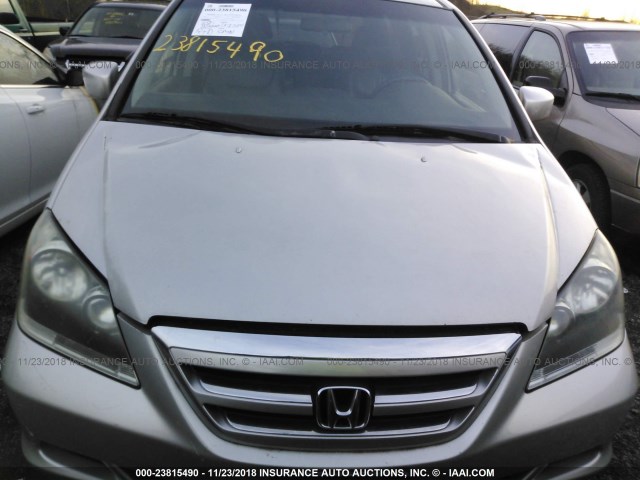 5FNRL38635B115435 - 2005 HONDA ODYSSEY EXL SILVER photo 6