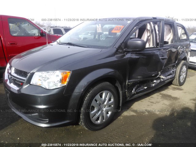 2C4RDGBG3FR723564 - 2015 DODGE GRAND CARAVAN SE GRAY photo 2