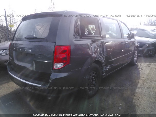 2C4RDGBG3FR723564 - 2015 DODGE GRAND CARAVAN SE GRAY photo 4