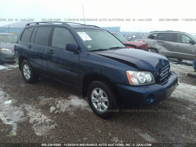 JTEGF21A830083287 - 2003 TOYOTA HIGHLANDER LIMITED BLUE photo 1