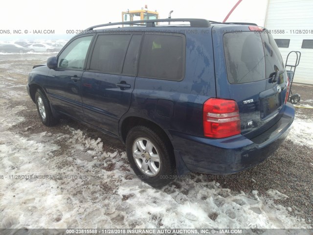 JTEGF21A830083287 - 2003 TOYOTA HIGHLANDER LIMITED BLUE photo 3