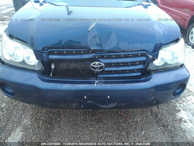 JTEGF21A830083287 - 2003 TOYOTA HIGHLANDER LIMITED BLUE photo 6