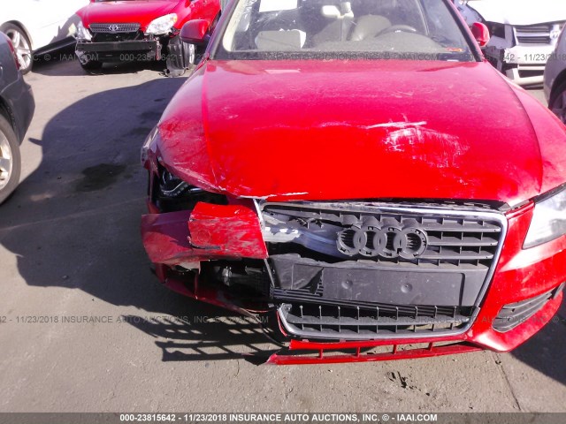 WAUSF78K89N019995 - 2009 AUDI A4 PREMIUM PLUS RED photo 6