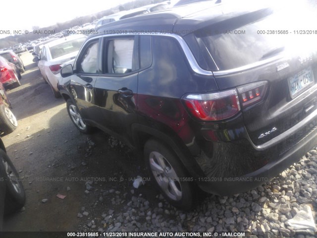 3C4NJDBB9HT679757 - 2017 JEEP COMPASS LATITUDE BLACK photo 3