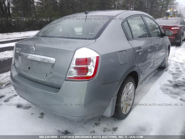 3N1AB6AP2AL702714 - 2010 NISSAN SENTRA 2.0/2.0S/SR/2.0SL ვერცხლისფერი ფოტო 4