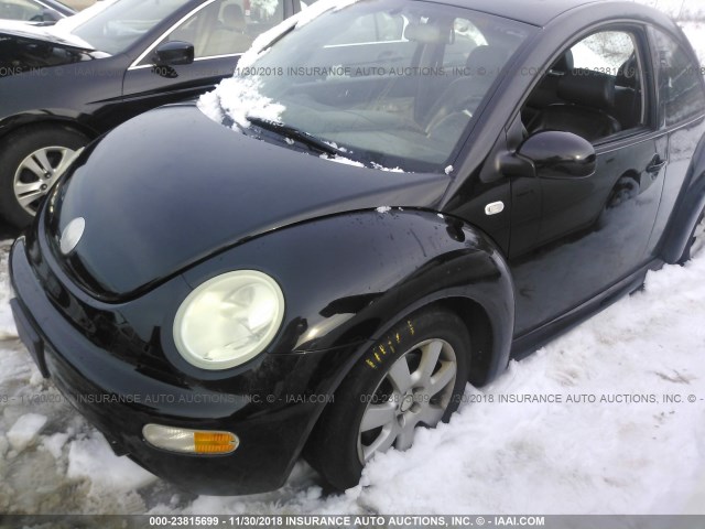 3VWDD21C53M404887 - 2003 VOLKSWAGEN NEW BEETLE GLX BLACK photo 2