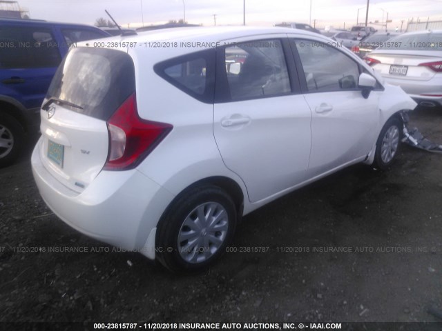 3N1CE2CP0GL395641 - 2016 NISSAN VERSA NOTE S/S PLUS/SV/SL/SR WHITE photo 4