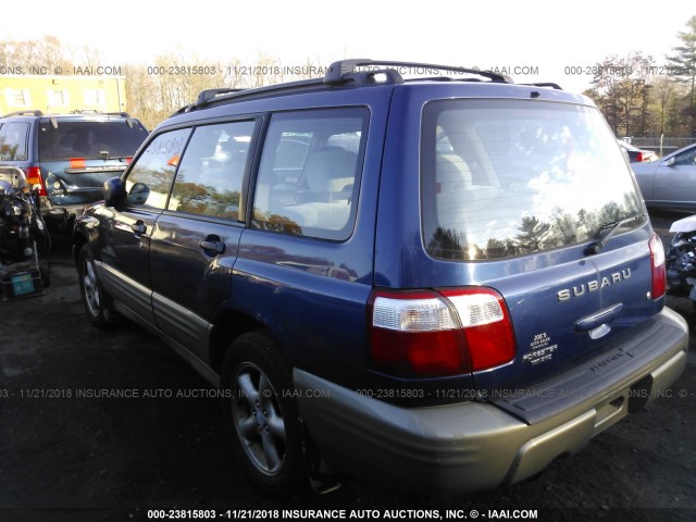 JF1SF65551H758780 - 2001 SUBARU FORESTER S BLUE photo 3