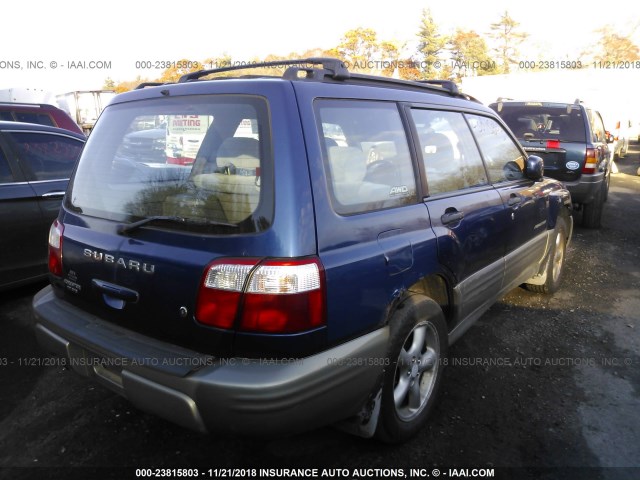 JF1SF65551H758780 - 2001 SUBARU FORESTER S BLUE photo 4