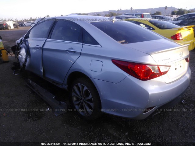 5NPEC4AC1EH816416 - 2014 HYUNDAI SONATA SE/LIMITED SILVER photo 3