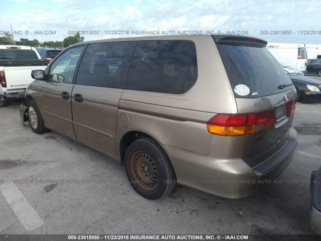 5FNRL185X3B013056 - 2003 HONDA ODYSSEY LX GOLD photo 3