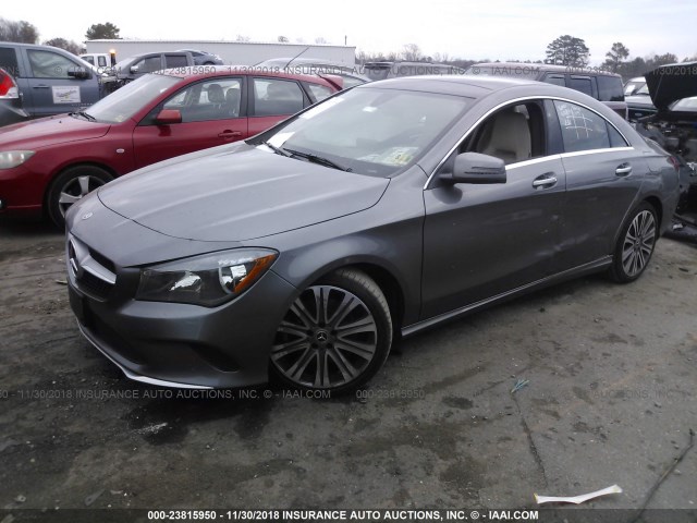 WDDSJ4GB7JN579342 - 2018 MERCEDES-BENZ CLA 250 4MATIC GRAY photo 2