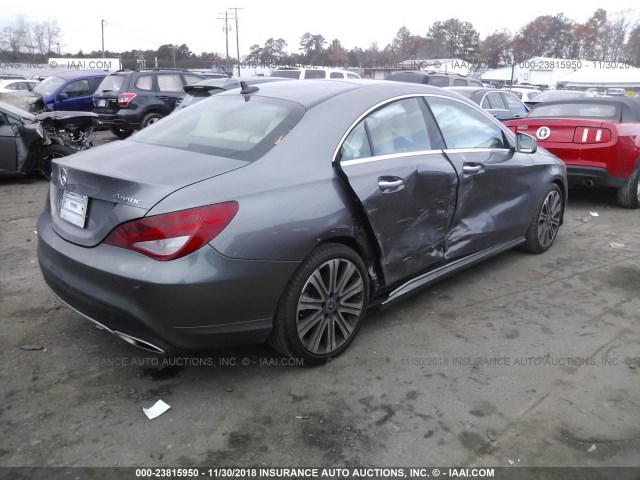 WDDSJ4GB7JN579342 - 2018 MERCEDES-BENZ CLA 250 4MATIC GRAY photo 4