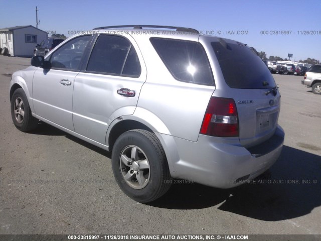 KNDJD735485806124 - 2008 KIA SORENTO EX/LX SILVER photo 3