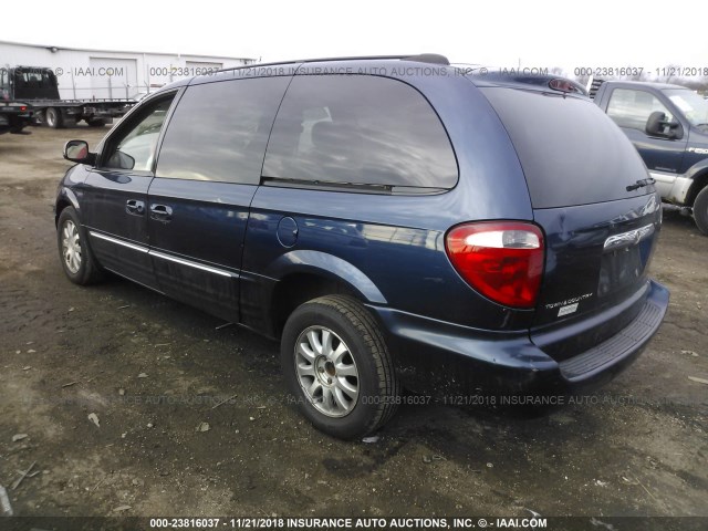 2C8GP54L73R148165 - 2003 CHRYSLER TOWN & COUNTRY LXI BLUE photo 3