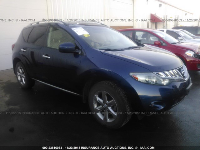 JN8AZ1MW0AW127493 - 2010 NISSAN MURANO S/SL/LE BLUE photo 1