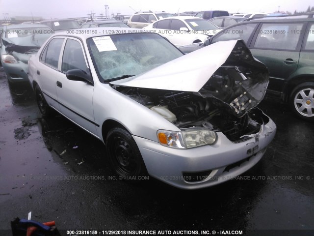 1NXBR12E92Z593345 - 2002 TOYOTA COROLLA CE/LE/S SILVER photo 1