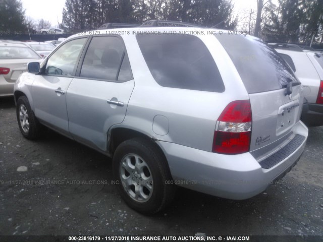 2HNYD186X2H531754 - 2002 ACURA MDX TOURING SILVER photo 3