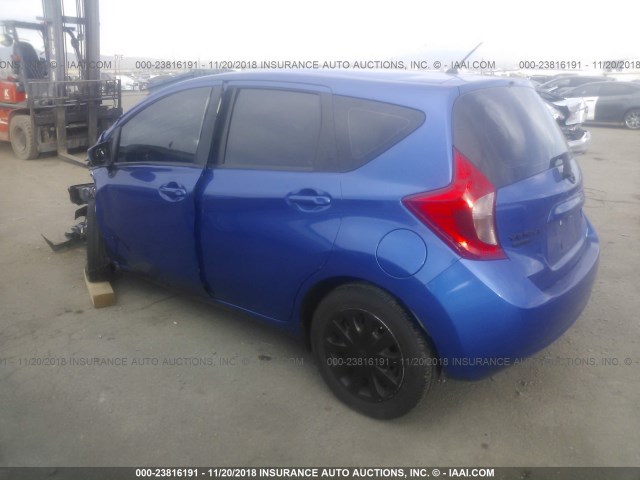 3N1CE2CP8FL370145 - 2015 NISSAN VERSA NOTE S/S PLUS/SV/SL/SR BLUE photo 3