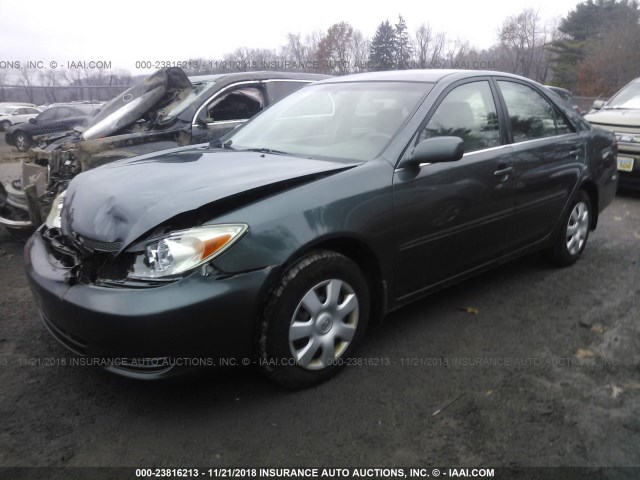 4T1BE32K14U293685 - 2004 TOYOTA CAMRY LE/XLE/SE GREEN photo 2